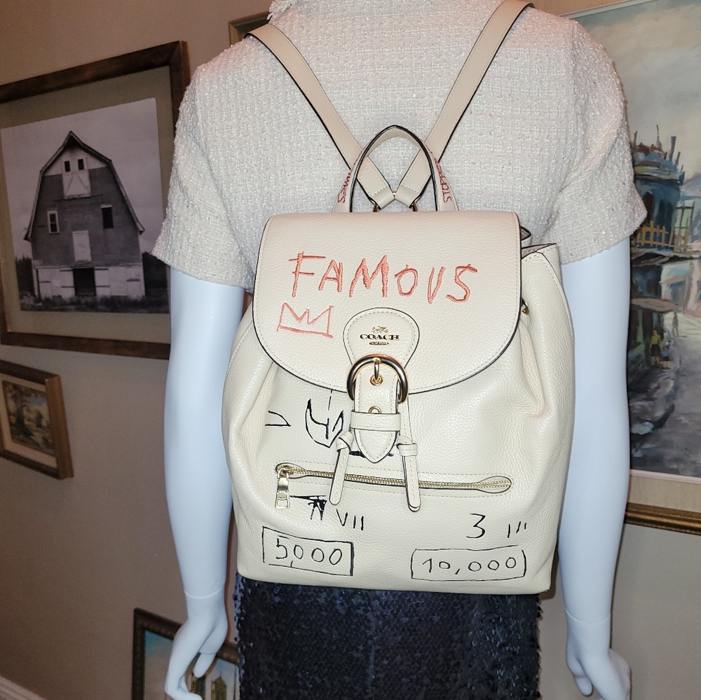 Coach X Jean Michel Basquiat Pebble Leather Kleo Backpack